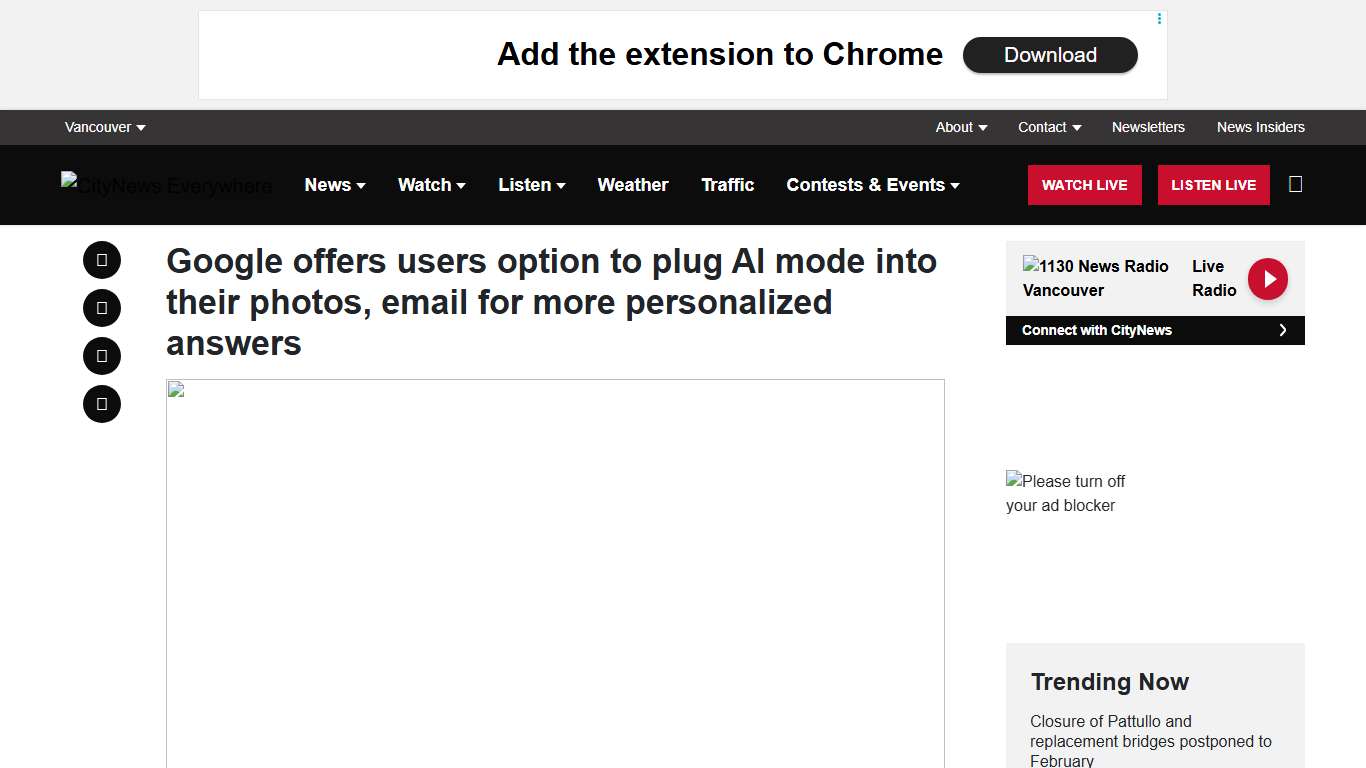 Google offers users option to plug AI mode into their photos, email for more personalized answers